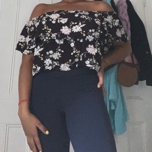 Billabong Floral Off the Shoulder Shirt